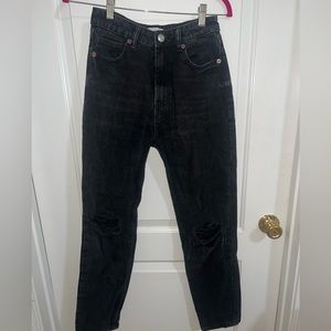 Zara black straight leg jeans